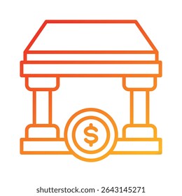 Symbolelement für Bankgebäude für Design