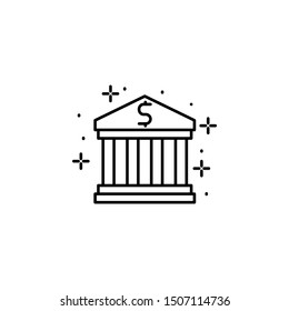 Bank, building icon. Element of modern business icon