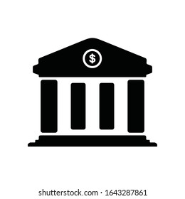 Bank building icon. government office symbol - banking icon