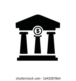 Bank building icon. government office symbol - banking icon