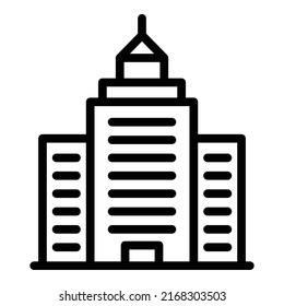 Symbol für das Bankgebäude, Rahmenvektor. Modernes Geschäft. Einkaufsmarkt