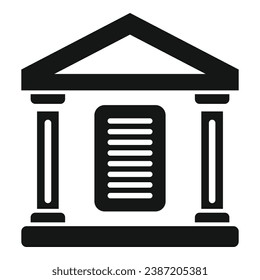 Icono de construcción de banco vector simple. Tipo de préstamo económico. Portátil futuro