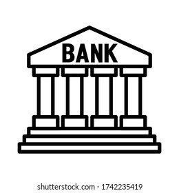 Bank building icon vector design template