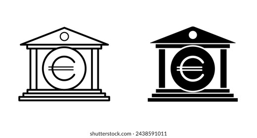 Bank building icon vector design template