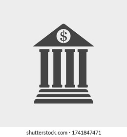 Bank Building icon vector eps 10