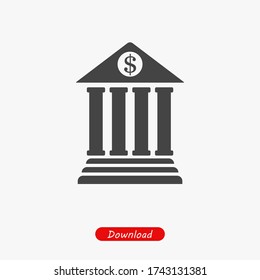 Bank Building icon vector eps 10