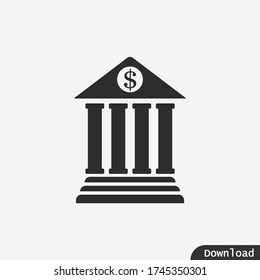 Bank Building icon vector eps 10