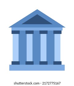 Bank building icon. Vector illustration