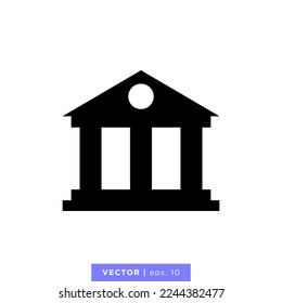 Bank building icon vector illustration design template.
