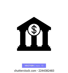 Bank building icon vector illustration design template.