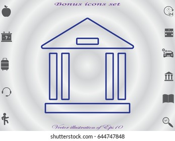 bank, building, icon, vector illustration eps10