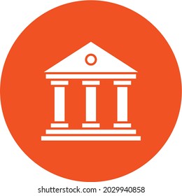 Bank Building icon vector image. Can also be used for Business Startup. Suitable for mobile apps, web apps and print media.