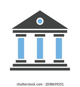 Bank Building icon vector image. Can also be used for Business Startup. Suitable for mobile apps, web apps and print media.