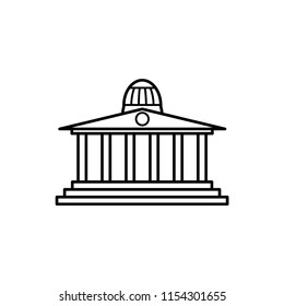 Bank building icon vector template