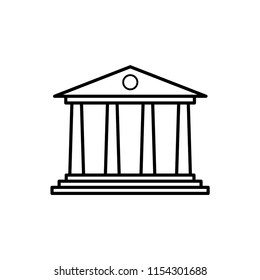 Bank building icon vector template