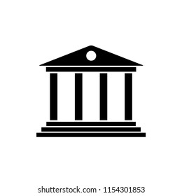Bank building icon vector template