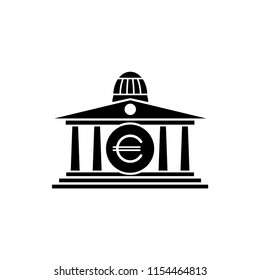 Bank building icon vector template