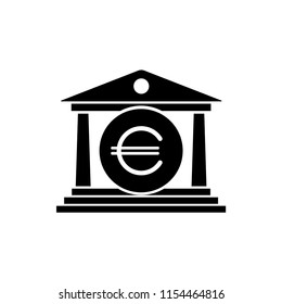 Bank building icon vector template