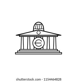 Bank building icon vector template
