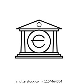 Bank building icon vector template
