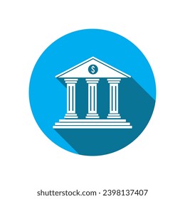 bank building icon vector template illustration logo design