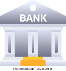 Bank building Investment icon Finance Investment Clipart Illustration Icon Set