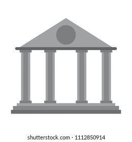 Bank building isolated