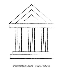 bank building isolated icon