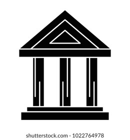 bank building isolated icon