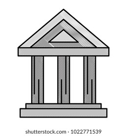 bank building isolated icon