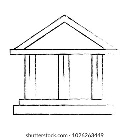 bank building isolated icon