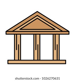 bank building isolated icon