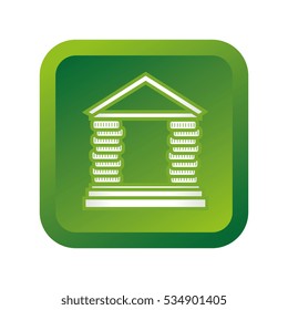 bank building isolated icon
