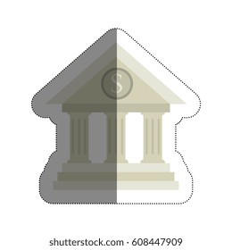 bank building isolated icon