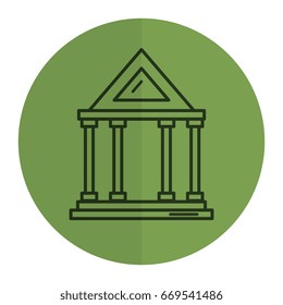 bank building isolated icon