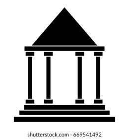 bank building isolated icon
