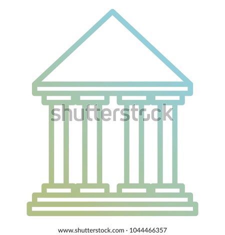 bank building isolated icon