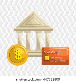 bank building isolated icon design, vector illustration  graphic 