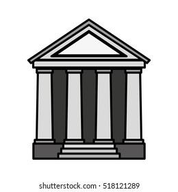 bank building isolated icon vector illustration design