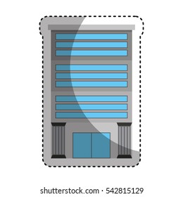 bank building isolated icon vector illustration design