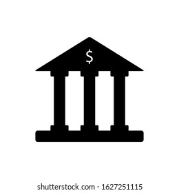 bank building line icon design vector template