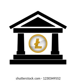 bank building with litecoin