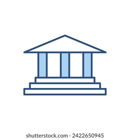 Bank Building related vector icon. Isolated on white background. Vector illustration