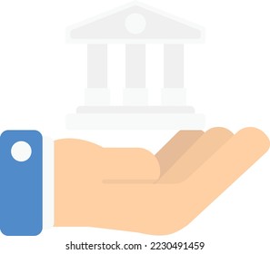 ilustración plana vectorial del servicio de construcción bancaria