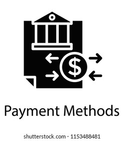 
A bank building showing the dollar sign with the exchanging arrows symbolizing the money transfer concept 
