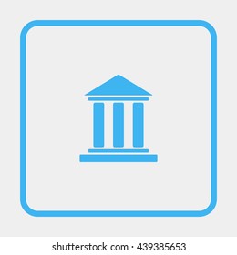 Bank building sign icons.