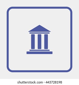 Bank building sign icons.