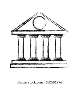 Bank building symbol