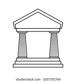 Bank building symbol icon vector illustration graphic design