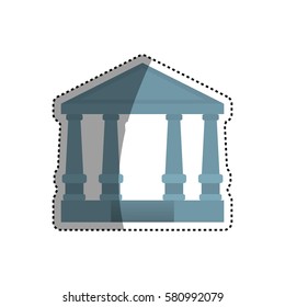 Bank building symbol icon vector illustration graphic design